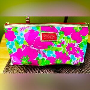 Lilly Pulitzer For Estée Lauder Pink and Green Makeup Bag